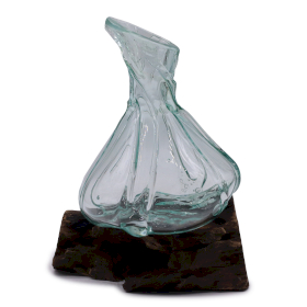 Smält Glas på Trä - Exklusiv Mini Karaff