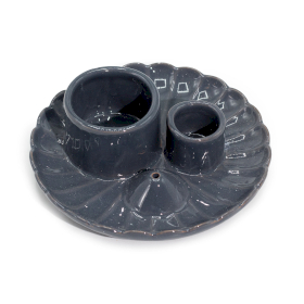 Hållare till Palo Santo-pinnar & Smudges - Lotusblomma - Grå Glansig