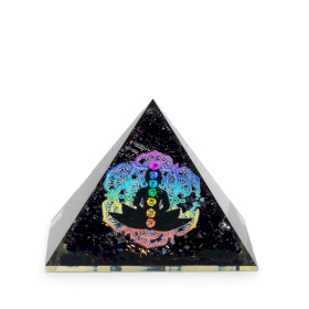 Liten Orgonitpyramid 5.5x4.5cm - Chakrabuddha - Svarta Turmalinspån