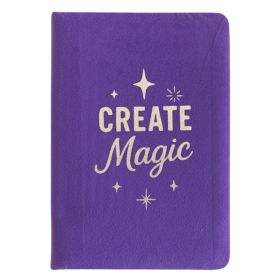 Anteckningsbok i Sammet - 80 sidor - Create Magic - Lila