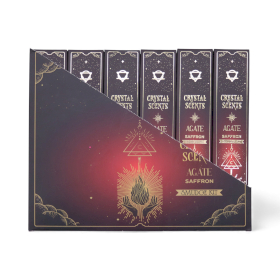 12x Doftande Rökelsepinnar med Röd Agat - Saffran