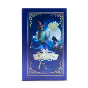 Tarotkortlek med Lila Folie - Häxtarot - med guidehäfte