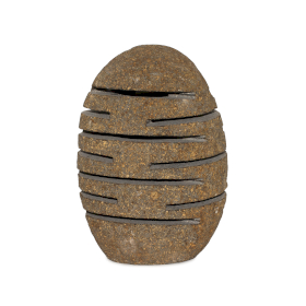 Ljuslykta i Naturlig Flodsten - Stående Stensnitt (10x13x22cm)