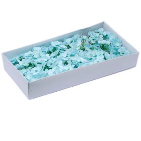 36x Tvålblommor till Hantverk - Hortensia - Baby Blå