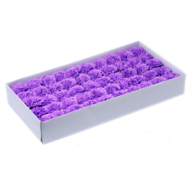 50x Tvålblommor för Hantverk - Nejlika - Violett